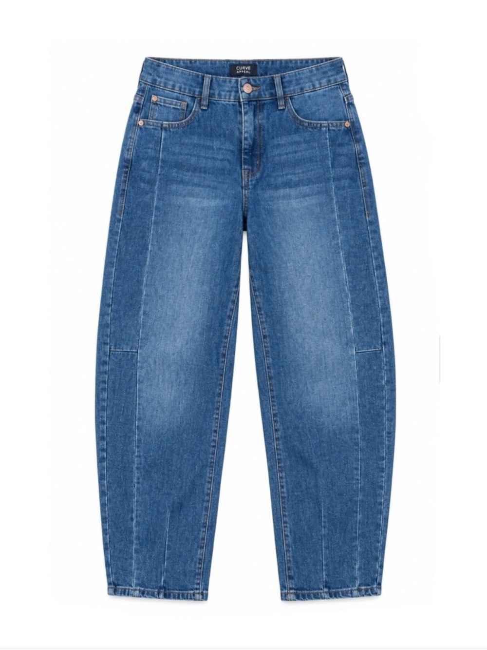 High-Rise Blue Women's Jeans - Wide Leg